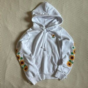 Reflex White Hoodie — Embroidered Detail